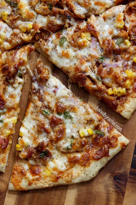 Barbecue Chicken Pizza with Bacon and Corn