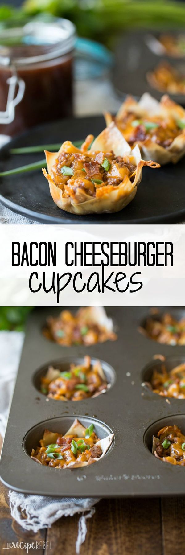 BBQ Bacon Cheeseburger Cupcakes