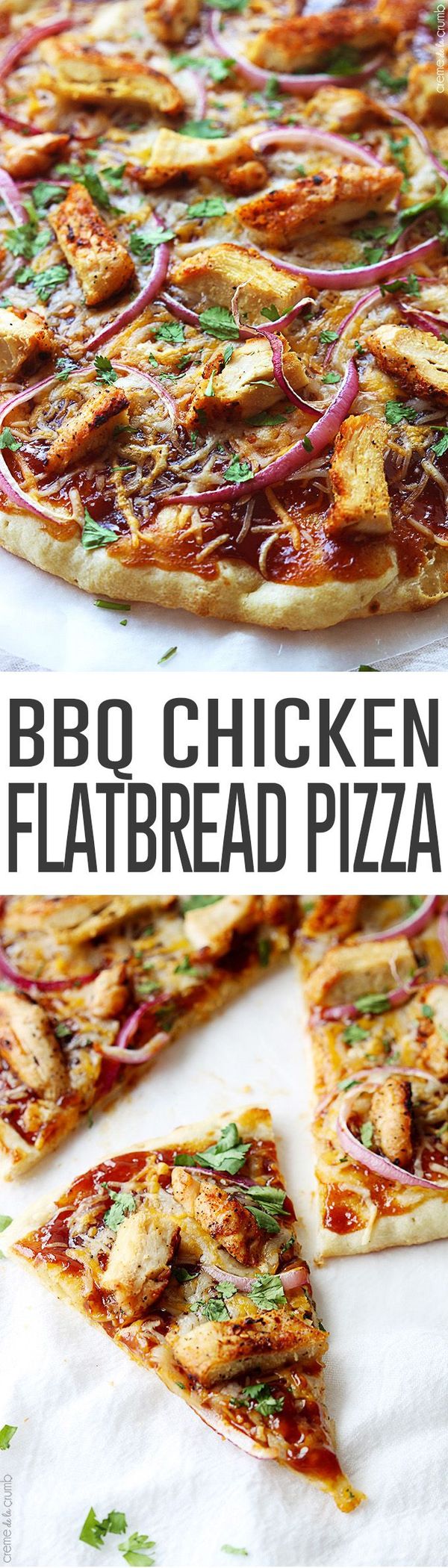 BBQ Chicken Flat Bread Pizza