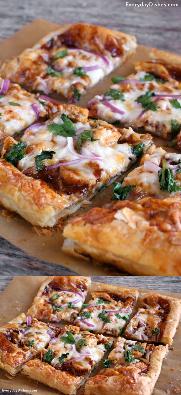 BBQ Chicken Puff Pastry Pizza