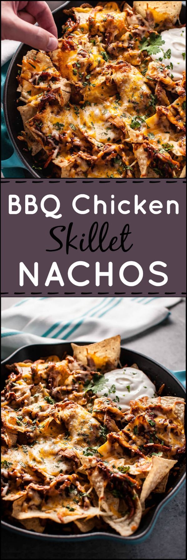 BBQ Chicken Skillet Nachos