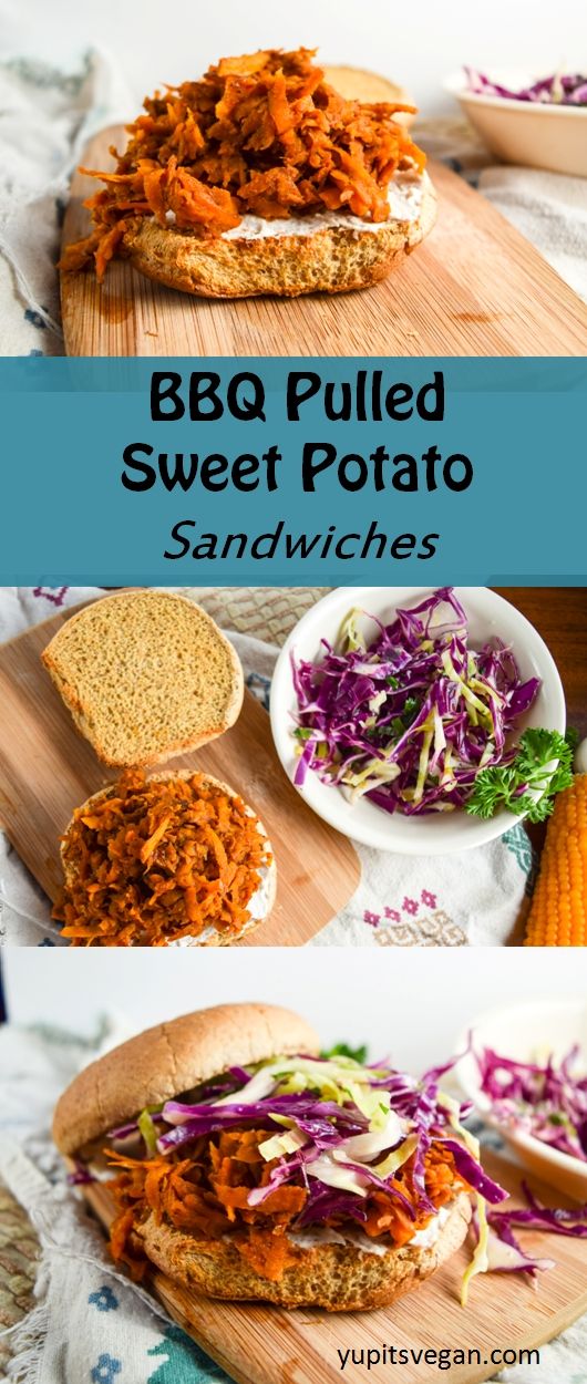 BBQ Pulled Sweet Potato Sandwiches