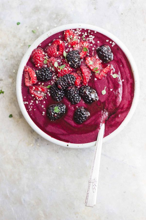 Beet + Berry Smoothie Bowls