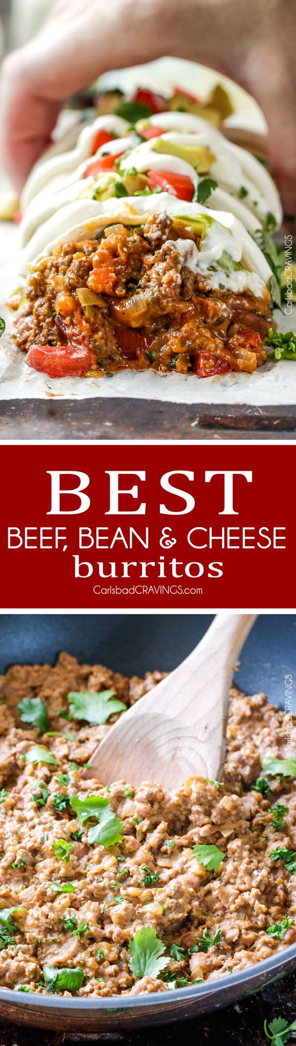 Best Beef, Bean and Cheese Burritos