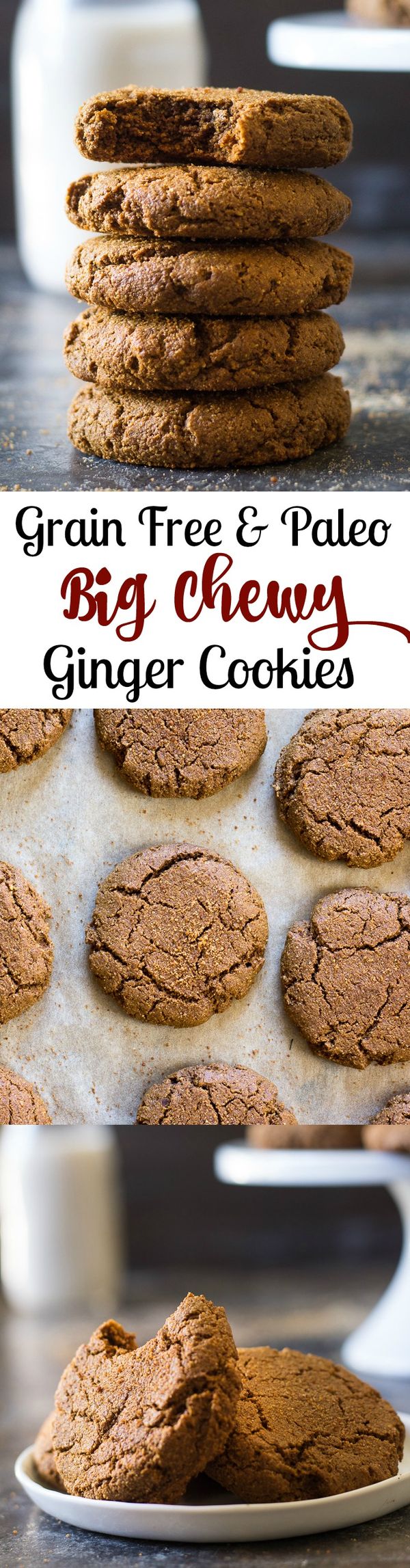 Big & Chewy Paleo Gingerbread Cookies