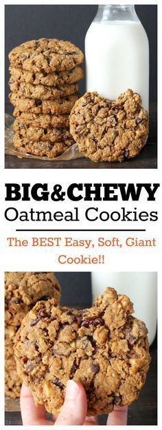 Big and Chewy Oatmeal Cookies