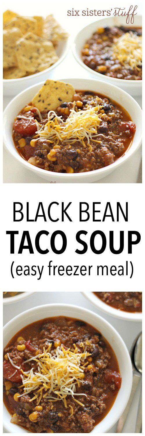 Black Bean Taco Soup (Freezer Meal