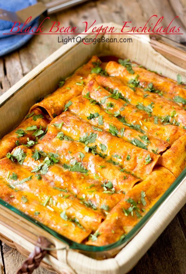 Black Bean Vegan Enchiladas