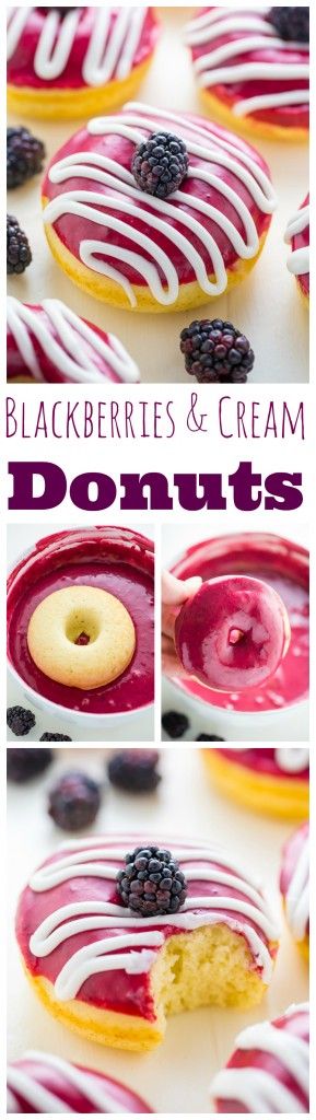 Blackberries and Cream Donuts