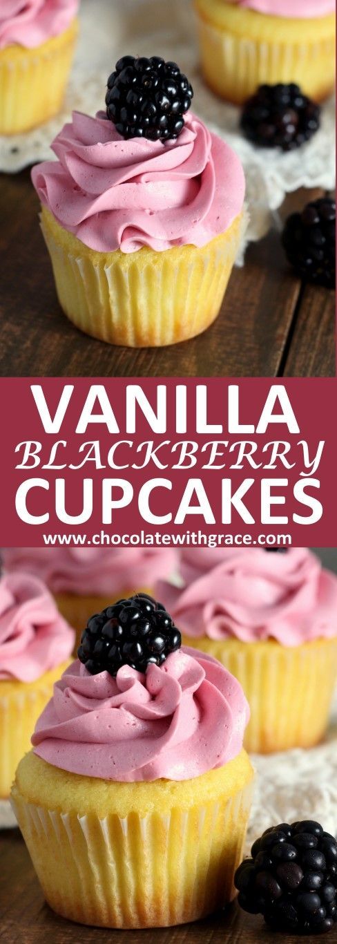 Blackberry Vanilla Cupcakes