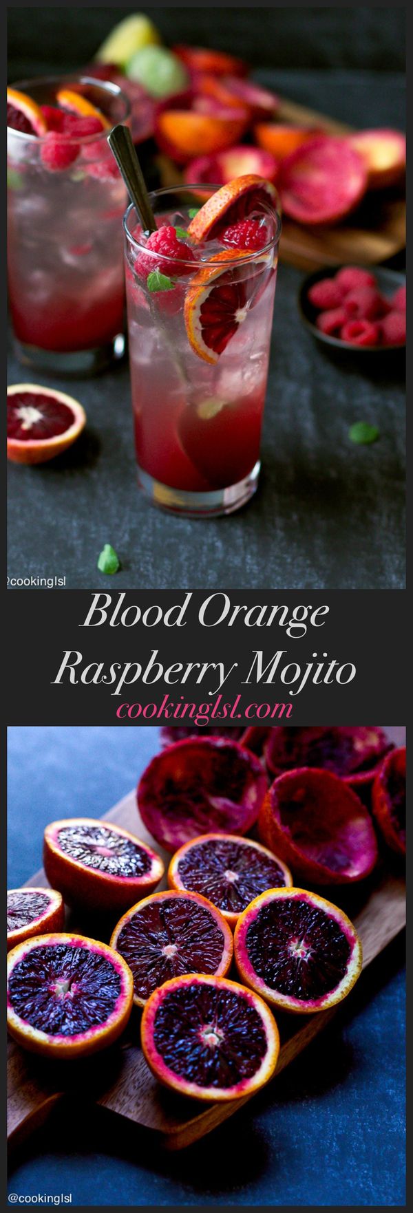 Blood Orange And Raspberry Mojito