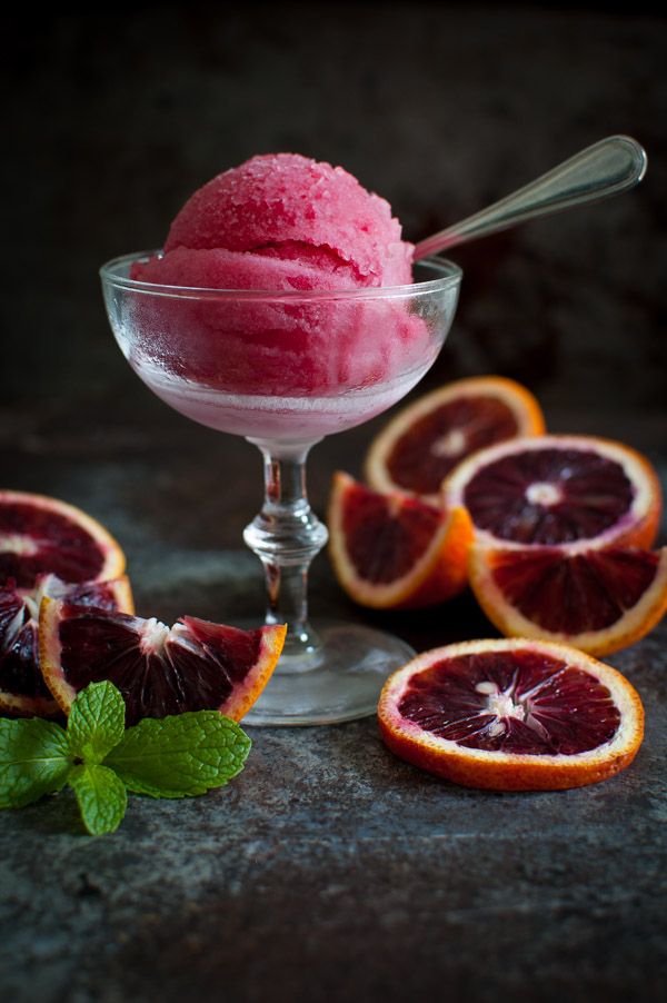 Blood Orange Mimosa Sorbet