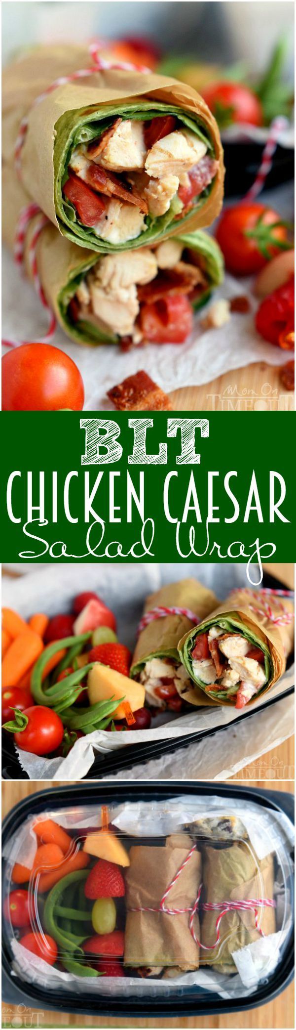 BLT Chicken Caesar Salad Wrap