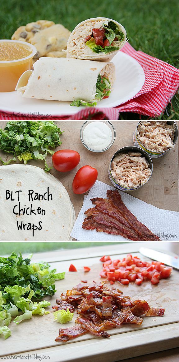 BLT Ranch Chicken Wraps