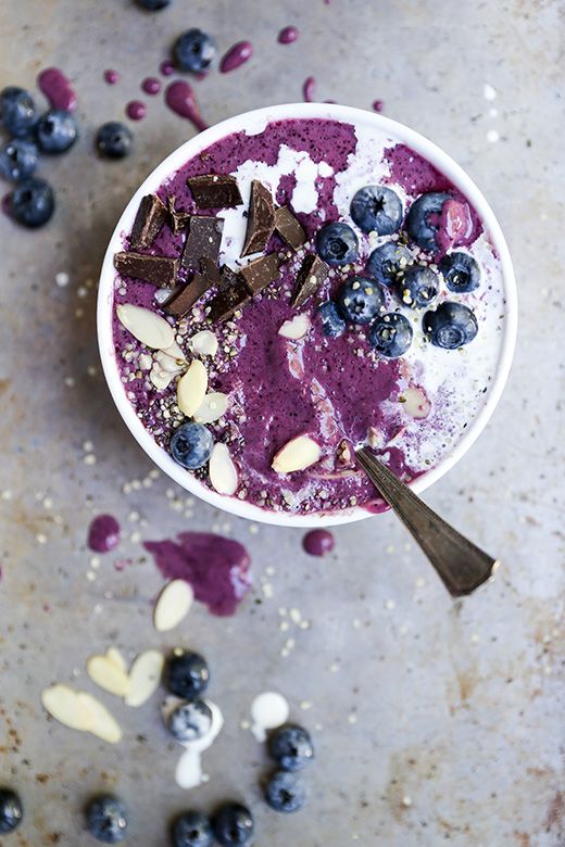 Blueberry-Avocado Smoothie Bowl