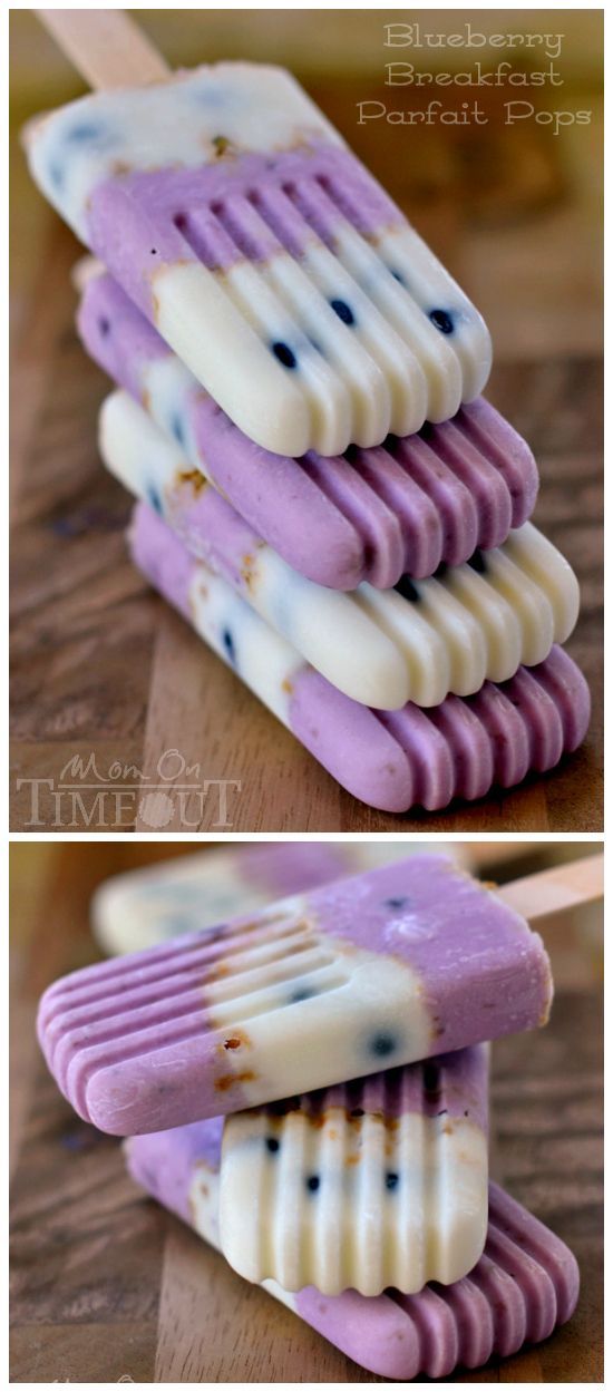 Blueberry Breakfast Parfait Pops