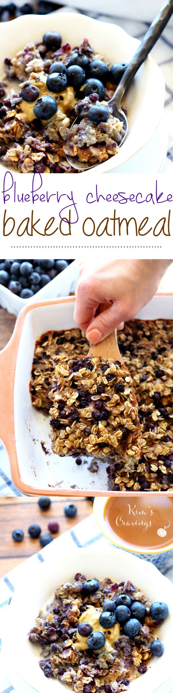 Blueberry Cheesecake Baked Oatmeal