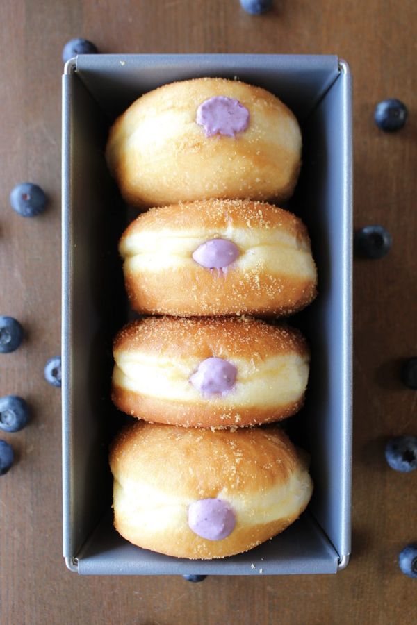 Blueberry Cream Cheese Doughnuts