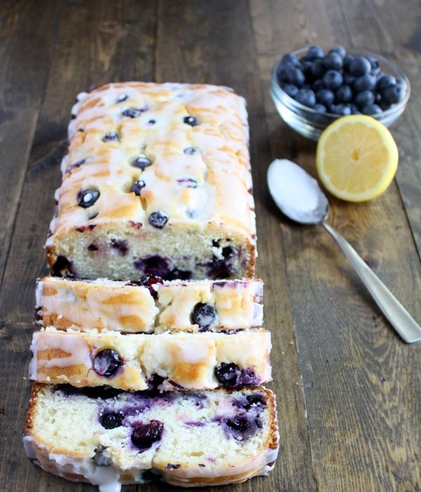 Blueberry Lemon Bread with Lemon Glaze