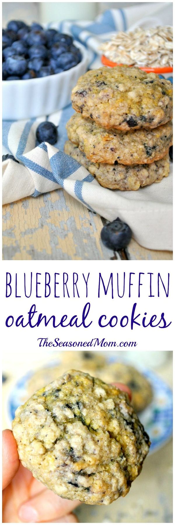 Blueberry Muffin Oatmeal Cookies