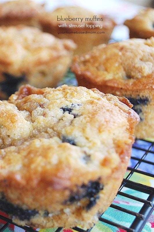 Blueberry Muffins with Streusel Topping