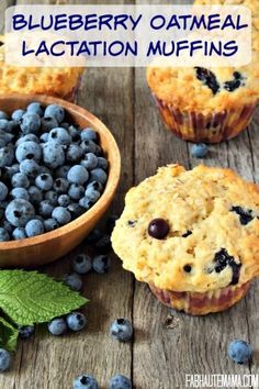 Blueberry Oatmeal Lactation Muffins