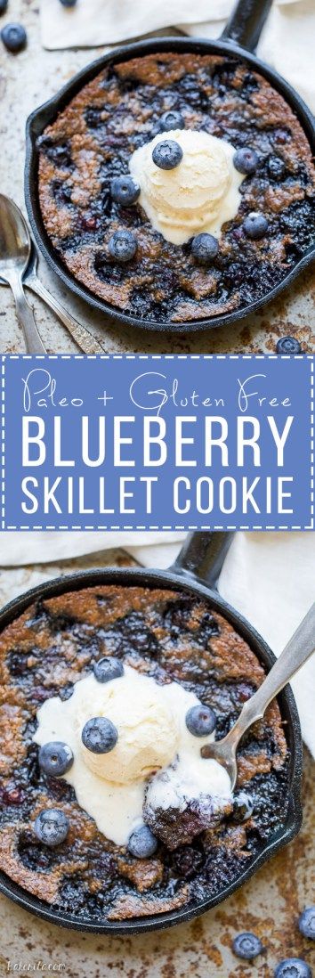 Blueberry Skillet Cookie