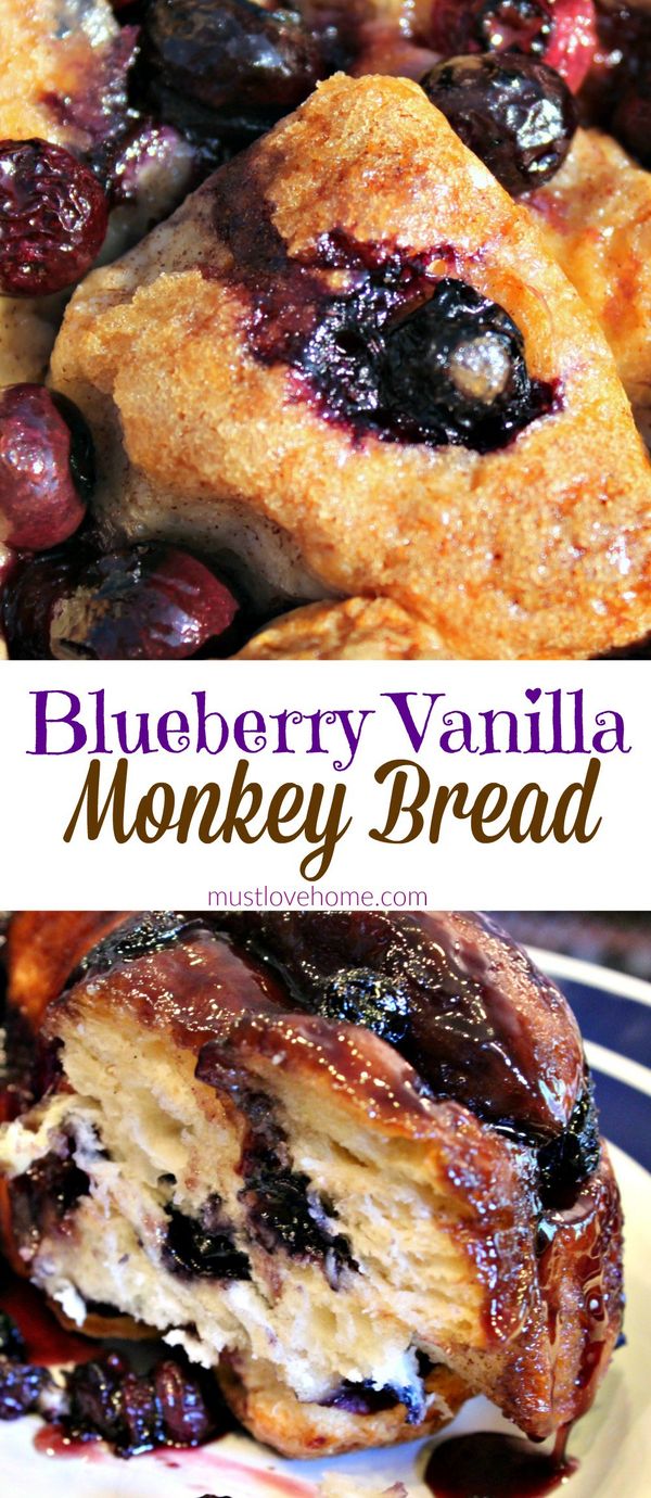 Blueberry Vanilla Monkey Bread