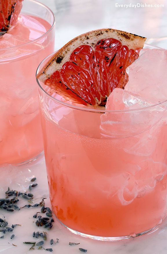 Blushing Whiskey and Lavender Cocktail