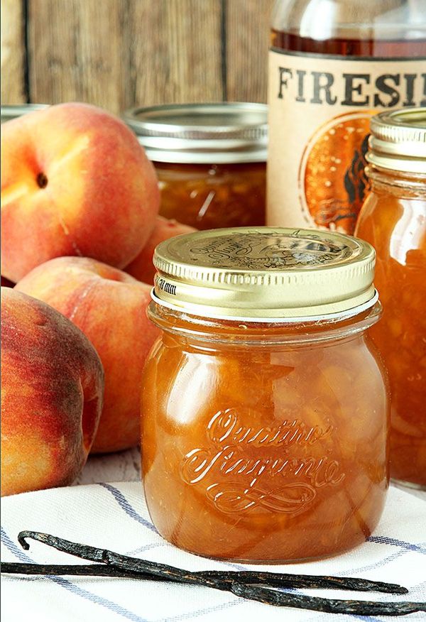 Bourbon Peach Jam with Vanilla Bean