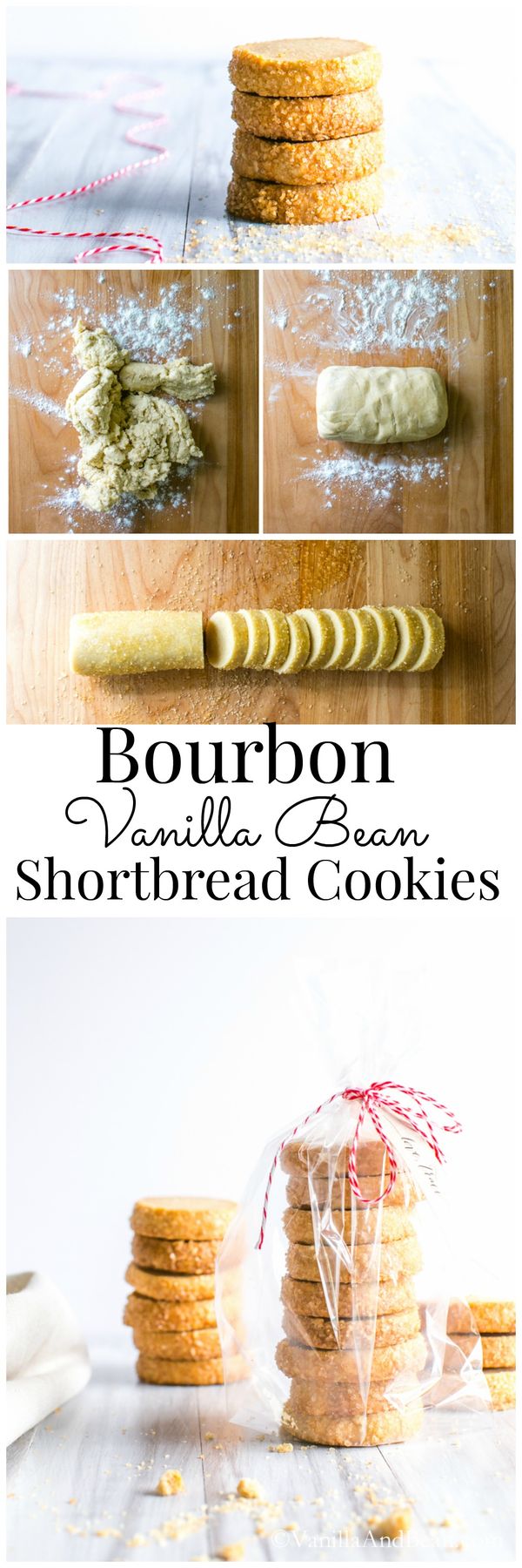 Bourbon Vanilla Bean Shortbread Cookies