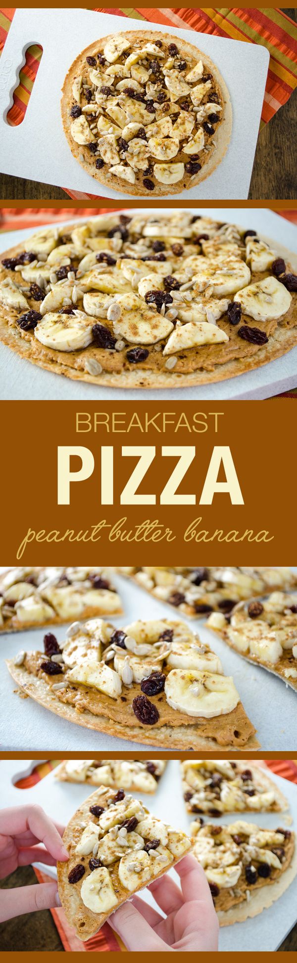 Breakfast Pizza: Peanut Butter Banana