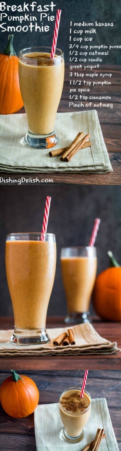 Breakfast Pumpkin Pie Smoothie