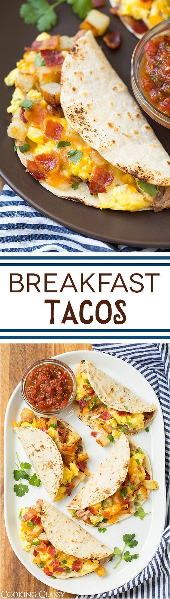 Breakfast Tacos with Fire Roasted Tomato Salsa