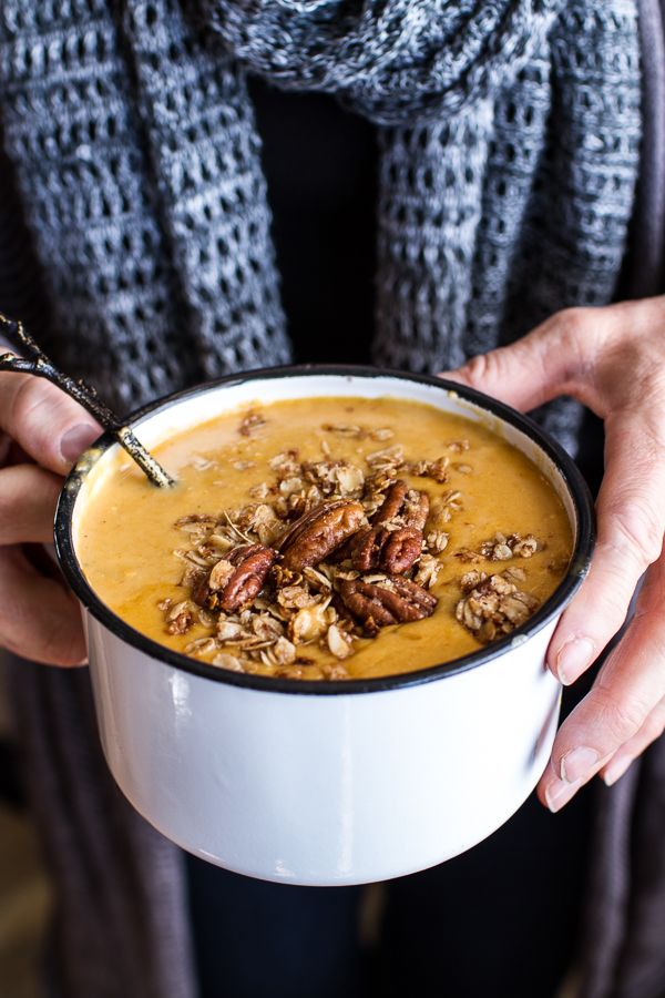 Brie + Cheddar Apple Beer Soup with Cinnamon Pecan Oat Crumble