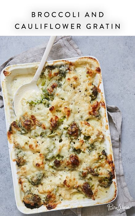 Broccoli and Cauliflower Gratin