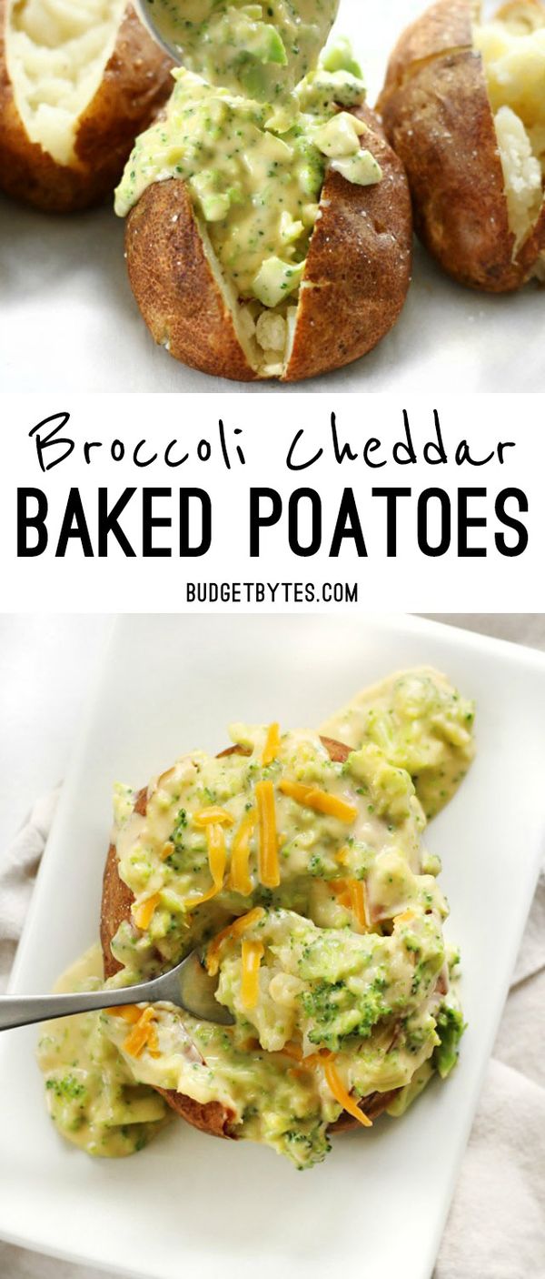 Broccoli Cheddar Baked Potatoes