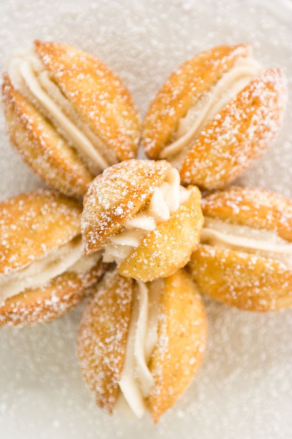 Brown Butter Madeline Sandwich Cookies