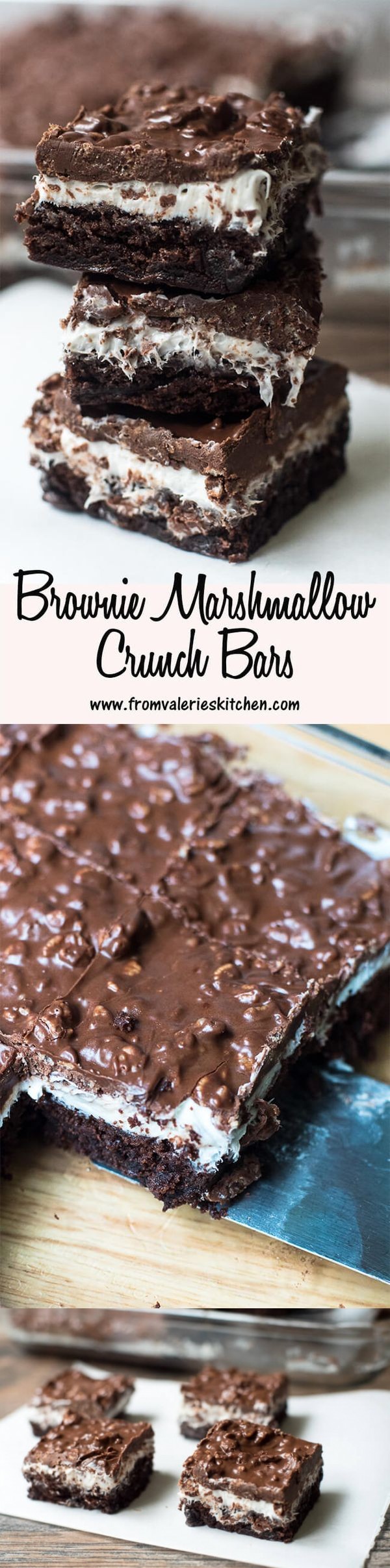 Brownie Marshmallow Crunch Bars