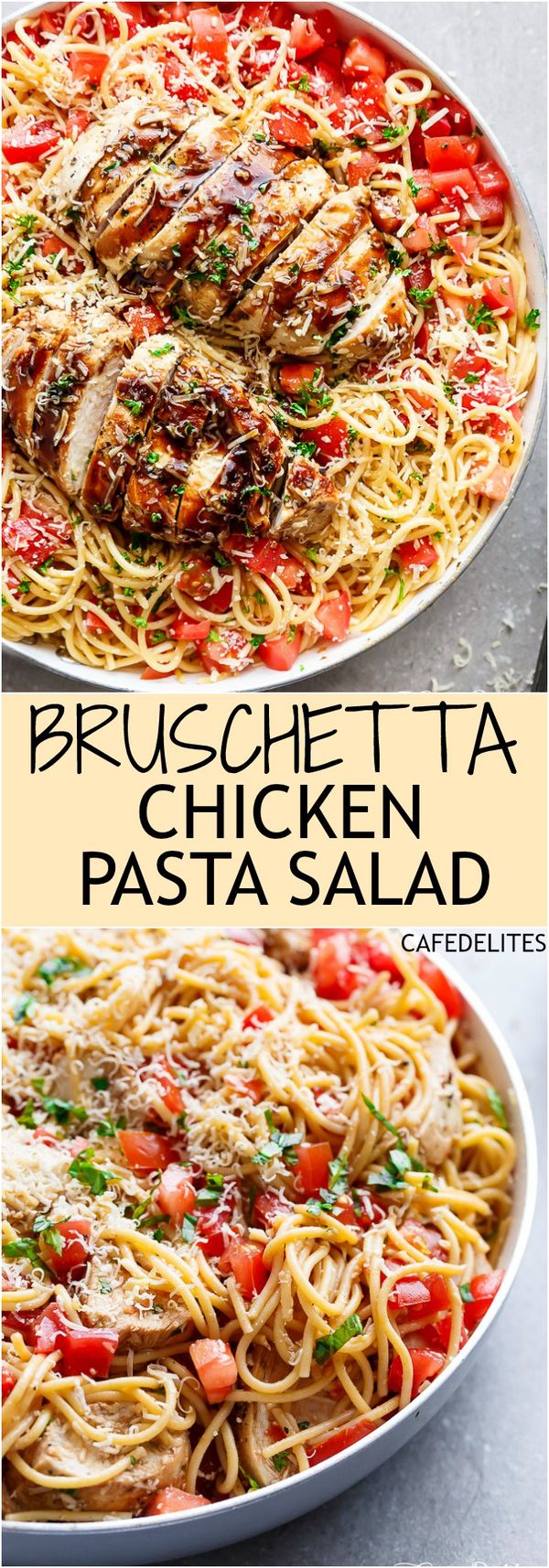 Bruschetta Chicken Pasta Salad