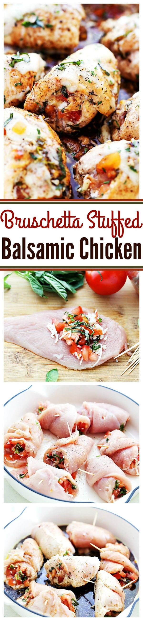 Bruschetta Stuffed Balsamic Chicken