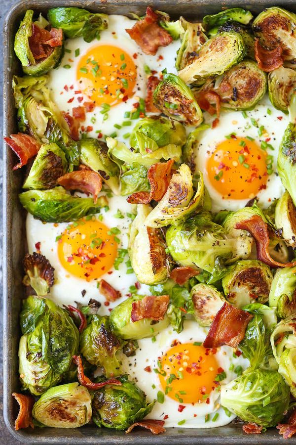 Brussels Sprouts, Eggs and Bacon