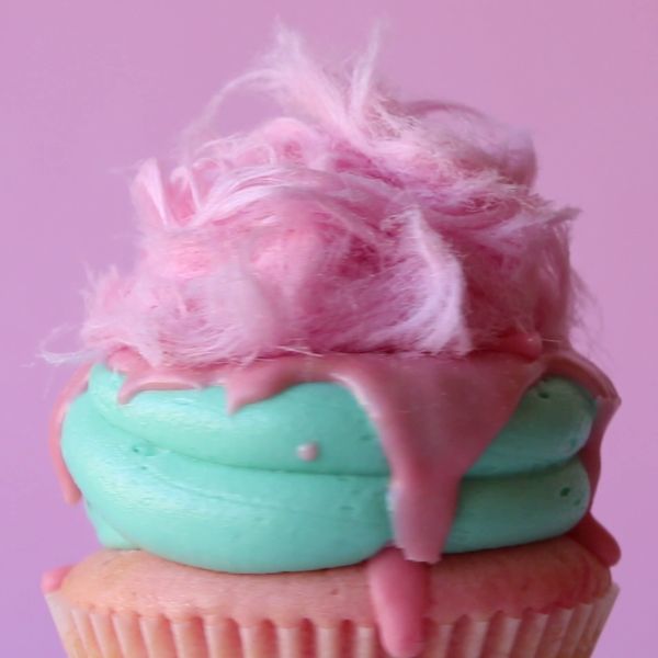 Bubblegum Fairy Floss Candy Cupcake