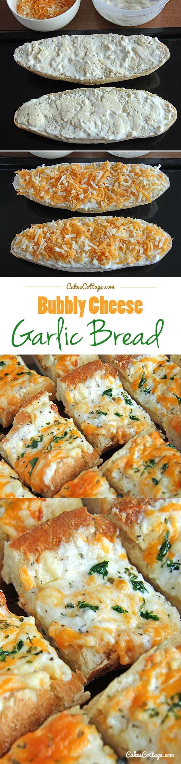 Bubbly Cheese Garlic Bread