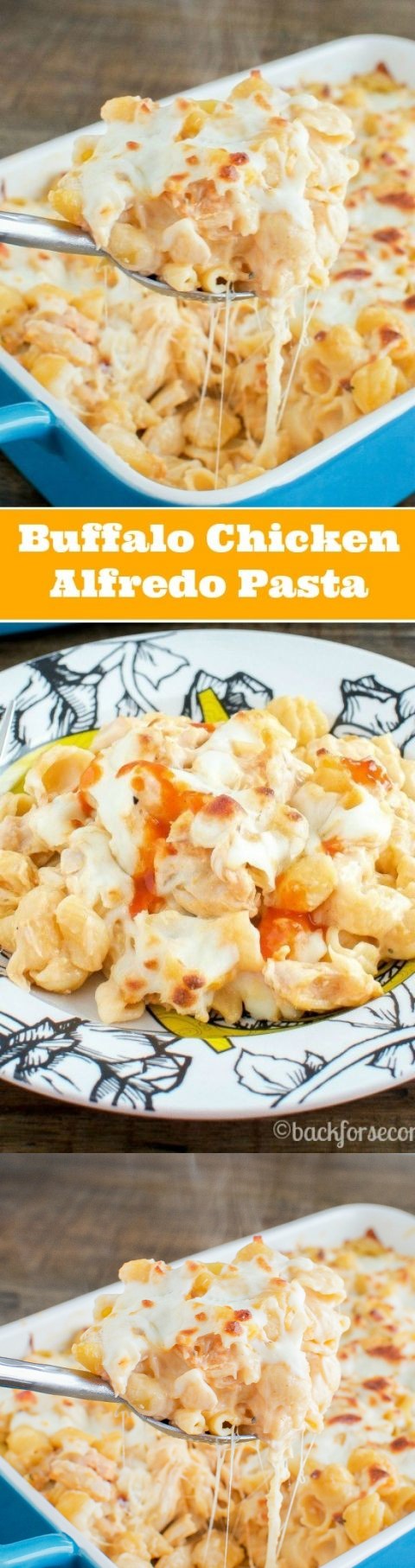 Buffalo Chicken Alfredo Bake