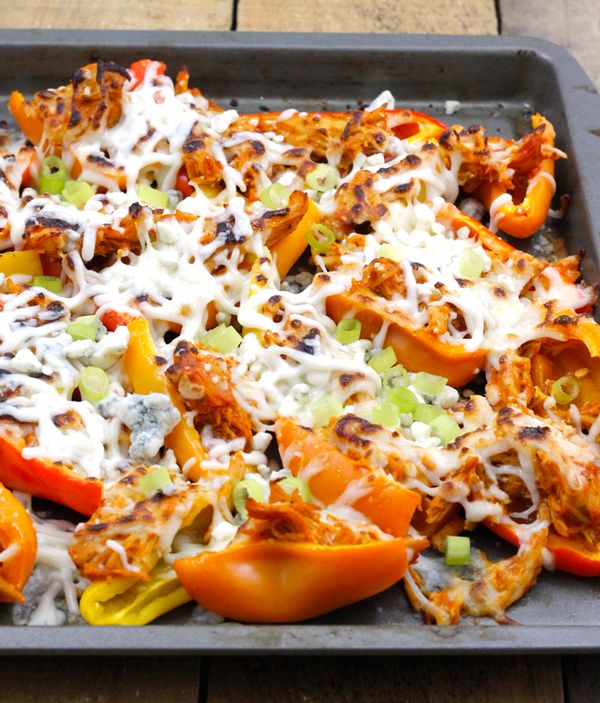 Buffalo Chicken Mini Pepper Nachos