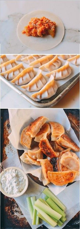 Buffalo Chicken Potstickers