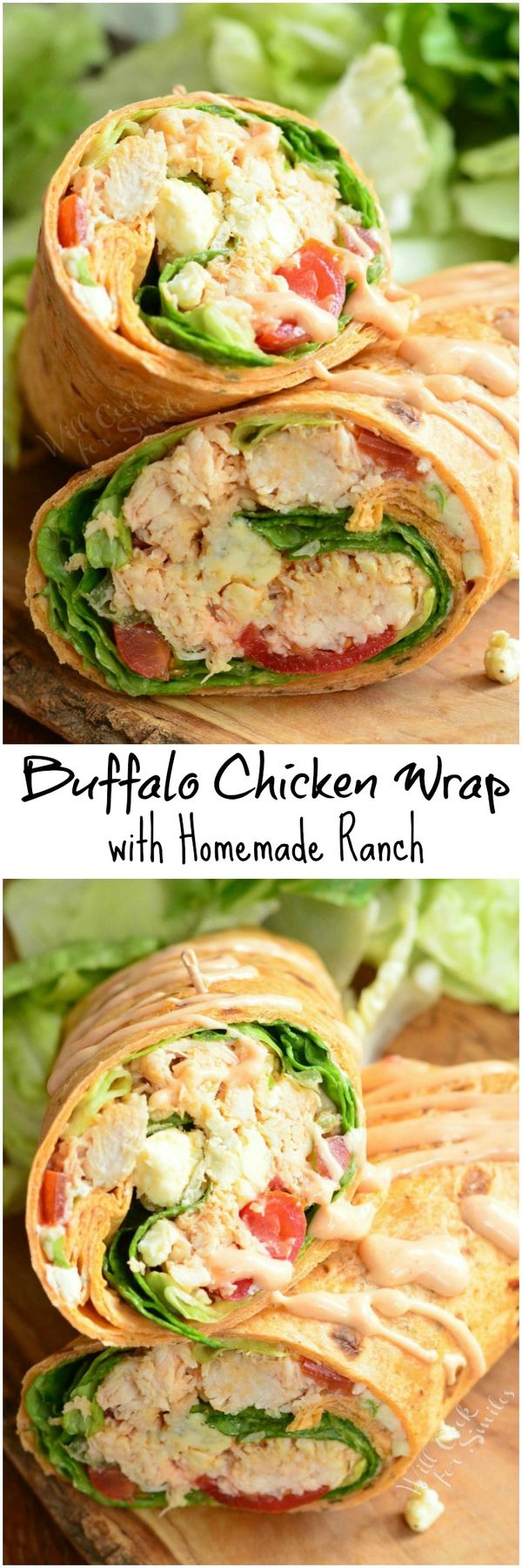 Buffalo Chicken Wrap with Homemade Ranch