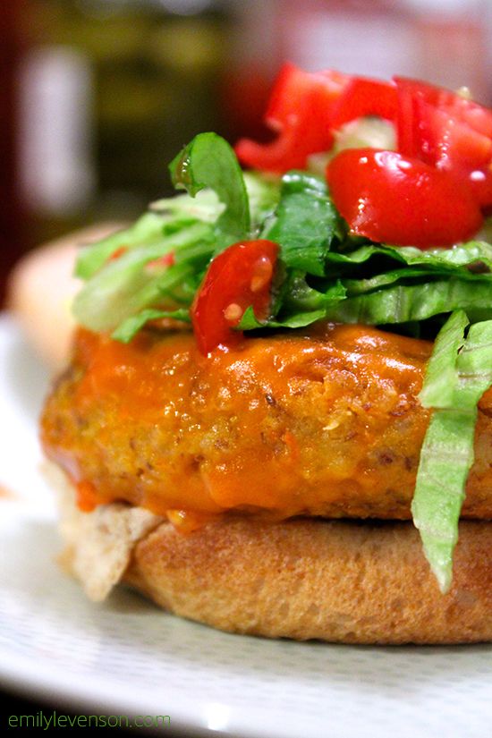 Buffalo Chickpea Burgers