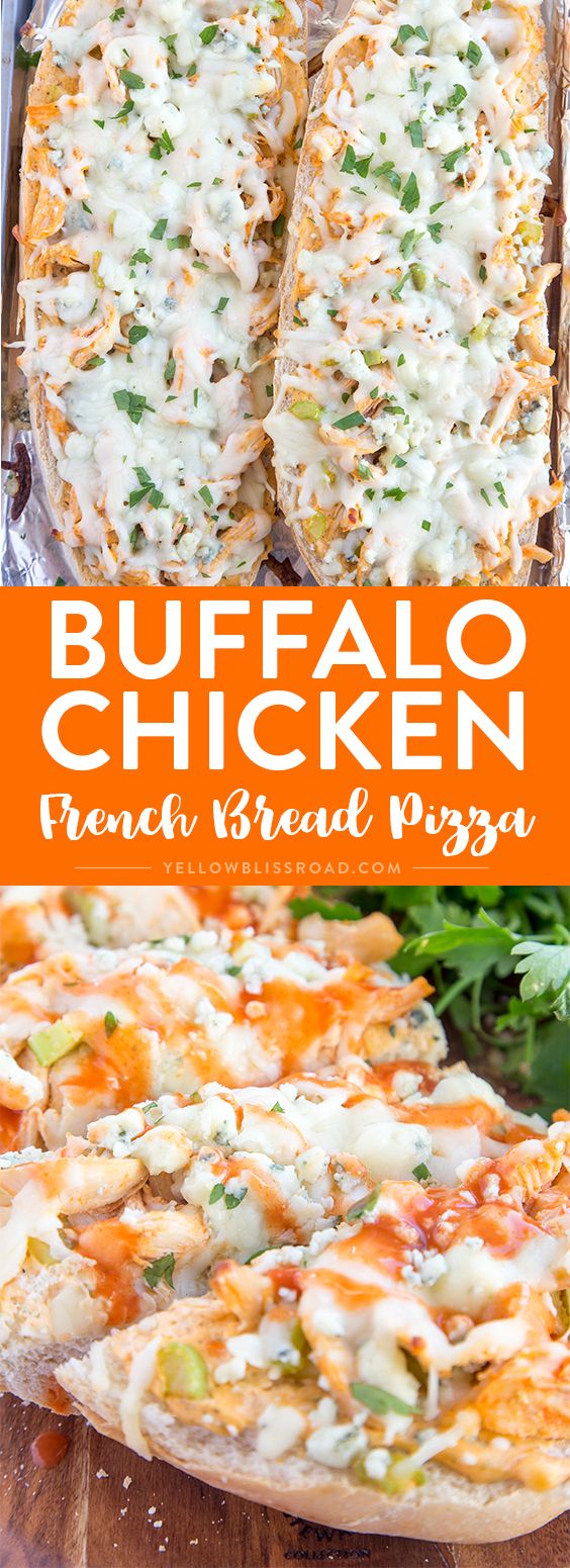 Buffalo Ranch Chicken French Bread Pizza